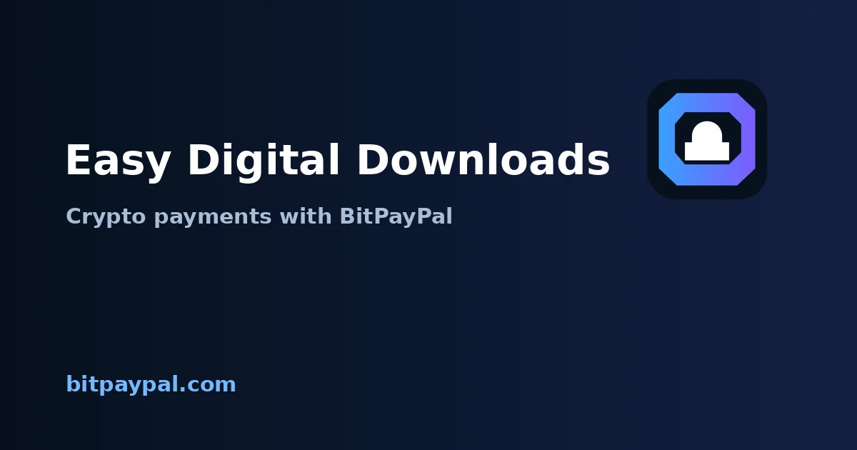 Easy Digital Downloads + BitPayPal integration