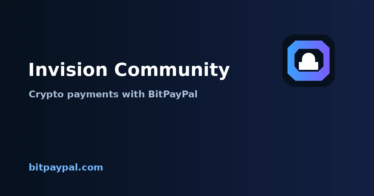 Invision Community + BitPayPal integration
