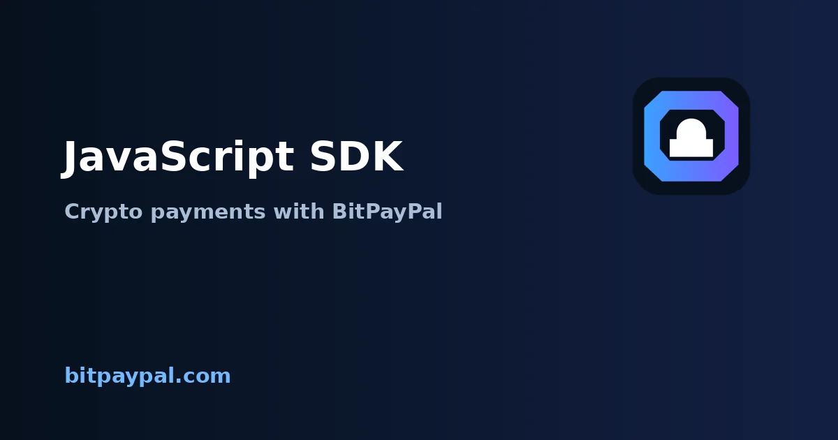 JavaScript SDK + BitPayPal integration
