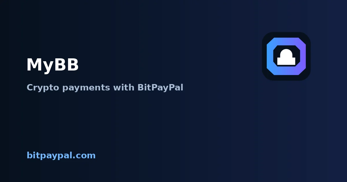 MyBB + BitPayPal integration