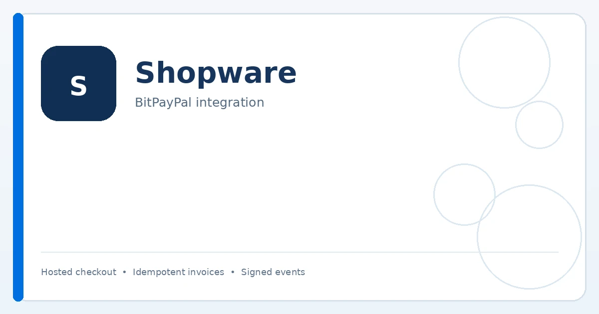 Shopware BitPayPal integration