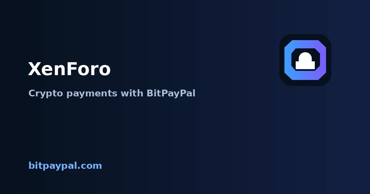 XenForo + BitPayPal integration